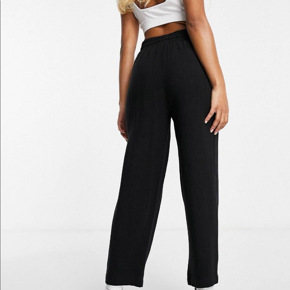ASOS Petite Linen Relaxed Tapered Pants - Picture 4 of 4
